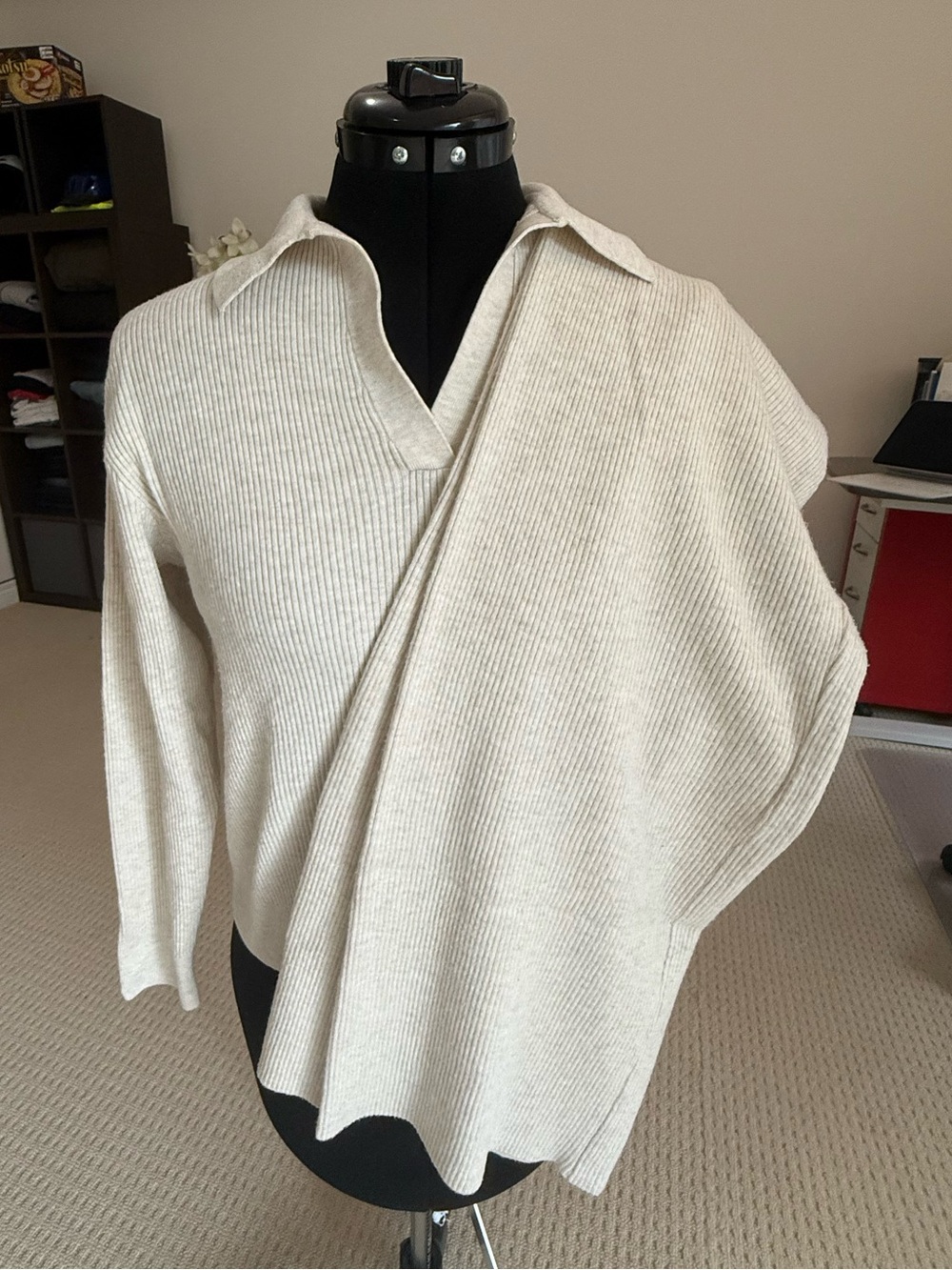 Uniqlo Washable Knit Ribbed Loungewear Set Cream Size M Petite Length